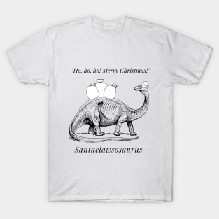 Santa Claus Dinosaur T-Shirt